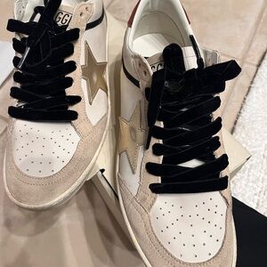 GOLDEN GOOSE
Ball Star suede-trimmed leather sneakers New Season